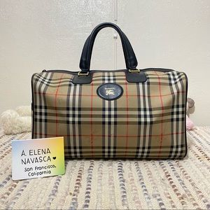 Vintage Burberry Boston Bag 45